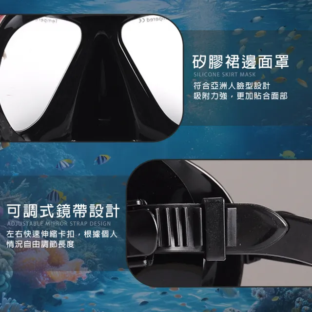 【SWIMFLOW】全乾式雙鏡面潛水面罩(浮潛面罩 單鏡面罩 潛水面鏡 潛水面罩 潛水鏡 潛水蛙鏡 浮潛 蛙鏡 泳鏡)