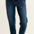 【Arnold Palmer 雨傘】女裝-顯瘦雙色拼接涼感九分牛仔褲(深藍色)