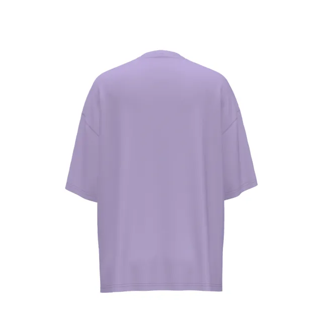 【Dickies】女款薔薇紫純棉胸前趣味文字印花圖案寬鬆短袖T恤｜DK011623E61