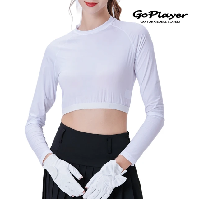 GoPlayer 女抗UV半身防曬衣(高爾夫防曬打底衣 冰絲涼感抗UV半身內搭衣 防曬袖套)