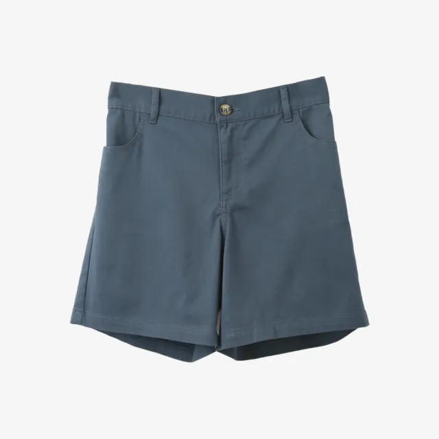 【Arnold Palmer 雨傘】女裝-COOLMAX鬆緊腰頭正常版短褲(灰藍色)