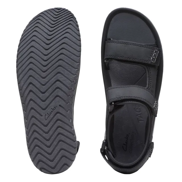 【Clarks】男鞋 Wesley Bay 三片式魔鬼氈設計輕量涼鞋(CLM65205S)