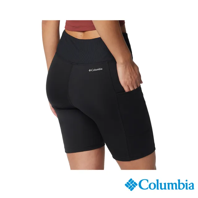 【Columbia 哥倫比亞】女款-Boundless Trek™快乾緊身短褲-黑色(UAR75750BK/IS)