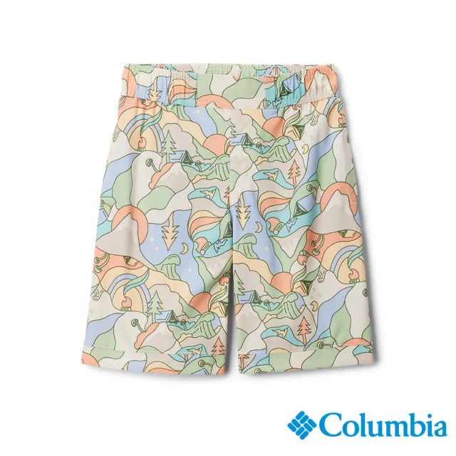 【Columbia 哥倫比亞】男童款-Sandy Shores防曬UPF50快排短褲-印花色(UAB00330Q/IS)