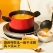 【MEYER 美亞】革新紅系列陶瓷不沾雙鍋組24CM(湯鍋+玻璃蓋+平底鍋)