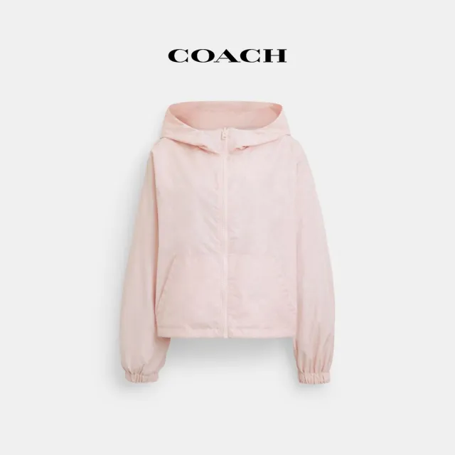 【COACH蔻馳官方直營】雙面經典Logo愛心圖案戶外夾克-粉色(CT701)