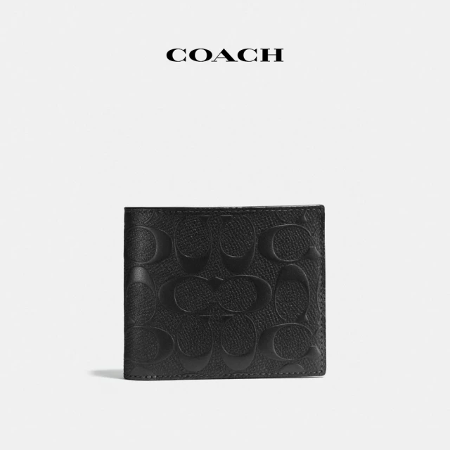 COACH蔻馳官方直營 經典Logo三合一皮夾-黑色(CR957)