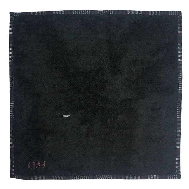 【DAKS】黑紅細格紋純棉材質方巾