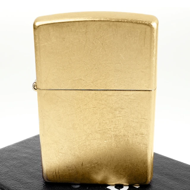 Zippo 美系~Tumbled Brass-磨砂銅打火機