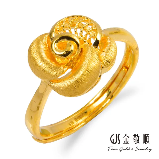 【GJS 金敬順】黃金戒指古典玫瑰(金重:1.08錢/+-0.03錢)