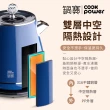 【CookPower 鍋寶】316不鏽鋼雙層防燙快煮壺1.8L-奶油黃(KT-92181YW)