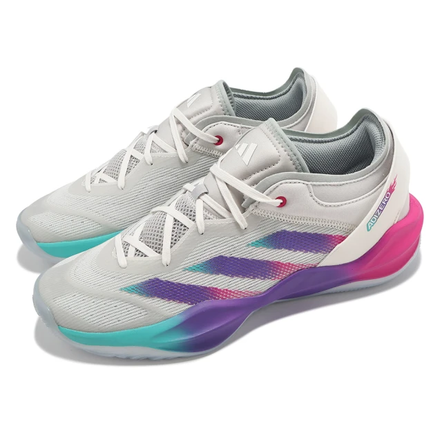 adidas 愛迪達 籃球鞋 Adizero Select 2.0 男鞋 灰 粉紫 緩衝 輕量 運動鞋 愛迪達(IF9355)