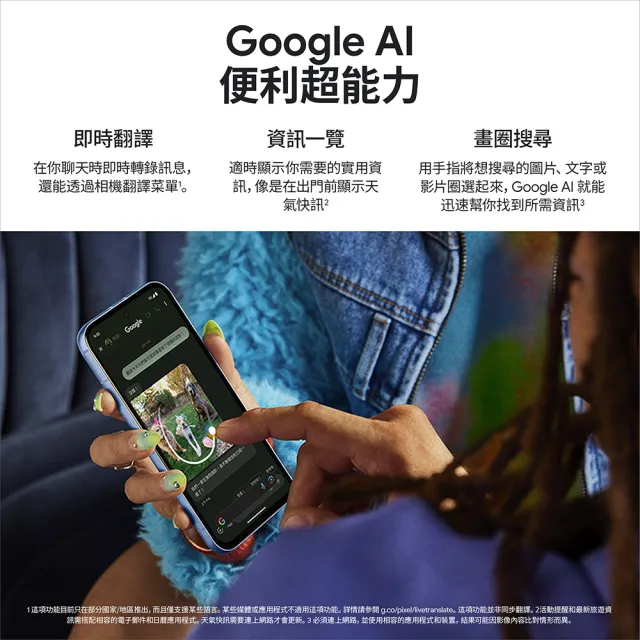 【Google】Pixel 8a 6.1吋 5G(8G/128G/Google Tensor G3/6400萬像素/AI手機)(雙孔快充頭組)