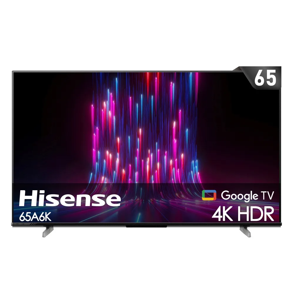 【Hisense海信】65型 Google+Apple雙認證 4K HDR影音雙杜比連網液晶顯示器(65A6K)