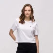 【NAUTICA】女裝 經典帆船刺繡LOGO短版T恤(白色)