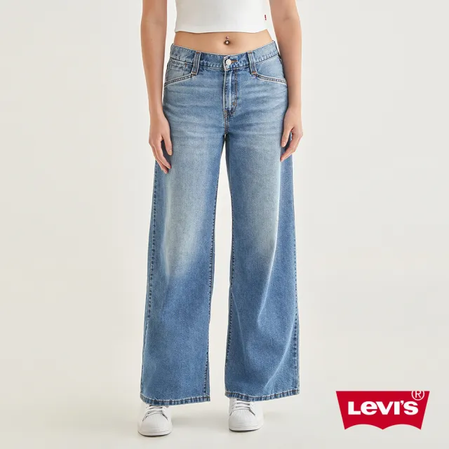 【LEVIS 官方旗艦】94Baggy Wide Leg女款中腰寬鬆直筒丹寧牛仔褲 人氣新品 A5929-0008