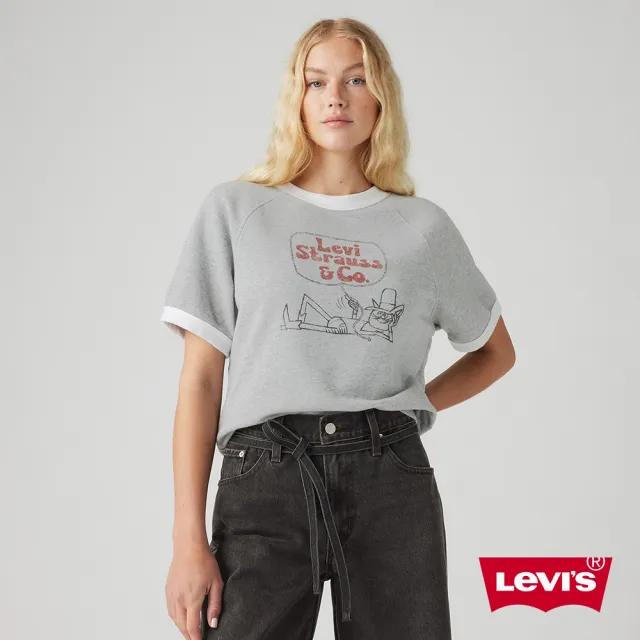 【LEVIS 官方旗艦】女款 短袖大學Tee / 美式圖案 / 舒適面料 人氣新品 A7395-0004