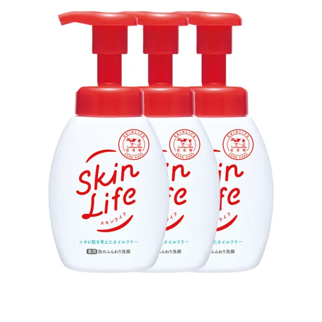 【日本牛乳石鹼】SkinLife滋卿愛泡洗顏3入(160ml/洗顏慕斯/洗面泡泡/控油)