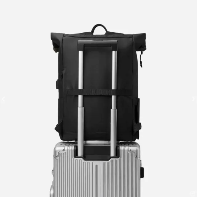 【Nordace】雙11 Edin 黑色捲頂後背包 ND1127-1(日常及通勤上班上學)