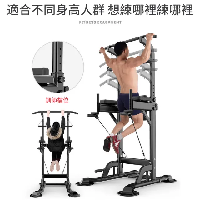 【灰熊厲害】健身旗艦多功能引體向上訓練機 拉力繩室內單槓(雙槓 重訓 拉筋)