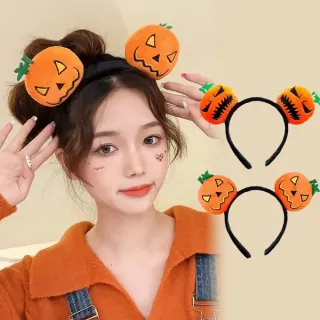 【六分埔禮品】萬聖節澎澎立體南瓜髮箍-多款任選(Halloween萬聖節髮箍南瓜立體髮箍南瓜髮箍)