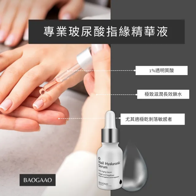 【BAOGAAO】專業玻尿酸指緣精華液 20ml