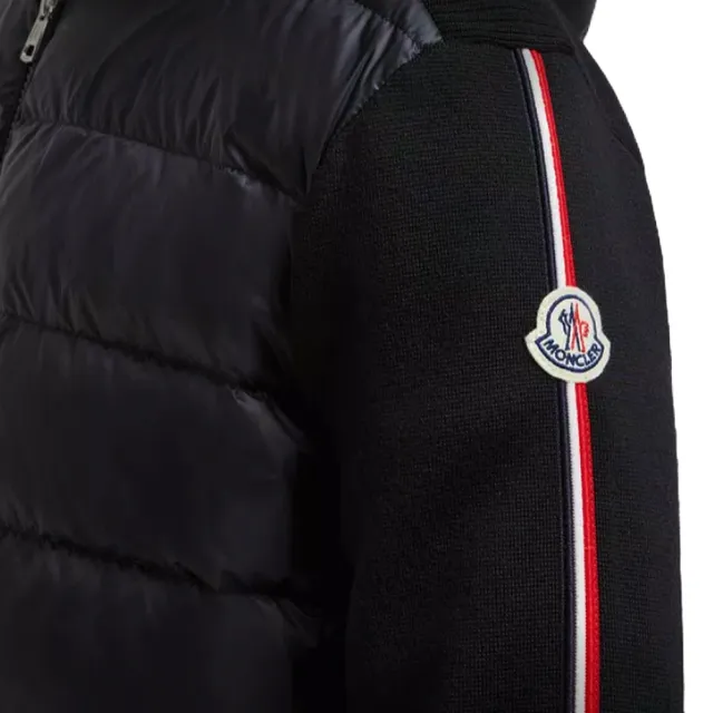 【MONCLER】秋冬新款 男款 羽絨拼接連帽外套-黑色(1號USA-S、2號USA-M、3號USA-L、4號USA-XL)