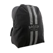 【BALLY】On The Go Round 條紋尼龍後背包_贈收納袋(黑色)