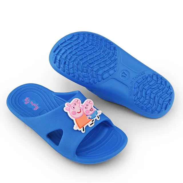 【童鞋城堡】童鞋 中小童 拖鞋 佩佩豬(PG1077-桃 / 藍)