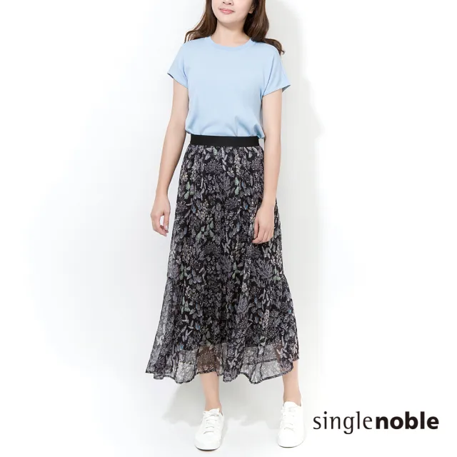 【SingleNoble 獨身貴族】清新粉色系素色短袖線衫(2色)