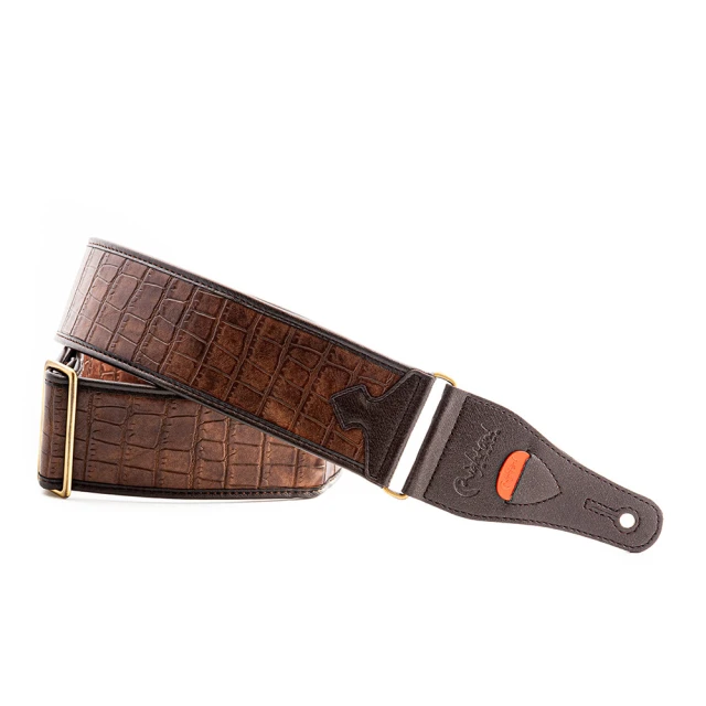 RightOn Straps Alligator Brown 吉他背帶(Talisman 系列 吉他背帶 貝斯背帶 西班牙進口)