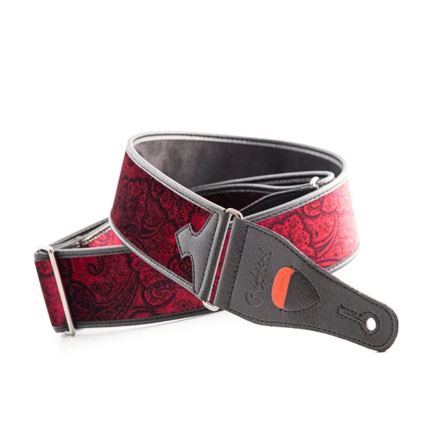 RightOn Straps T-Paisley Velvet Red 吉他背帶(Talisman 系列 吉他背帶 貝斯背帶 西班牙進口)