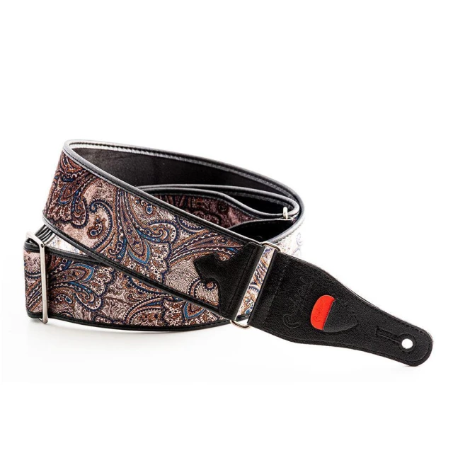 RightOn Straps T-Paisley Velvet Brown 吉他背帶(Talisman 系列 吉他背帶 貝斯背帶 西班牙進口)