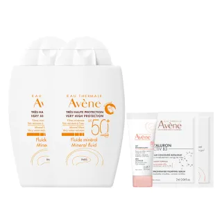 【Avene 雅漾官方直營】物理防曬液SPF50 40ml 2入組(特殊美容後/敏感肌推薦)