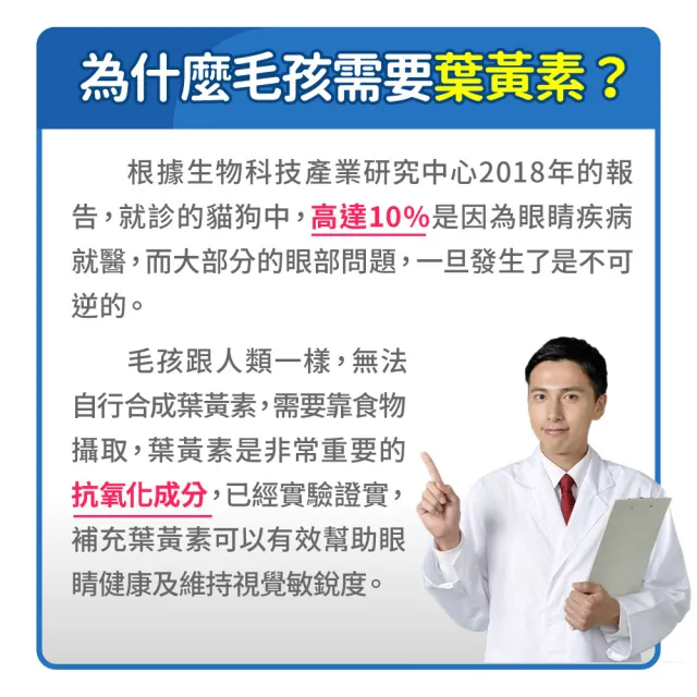 【獸醫推薦★毛孩時代】8合1游離型葉黃素x3盒(貓狗葉黃素/貓狗眼睛保健/寵物保健)