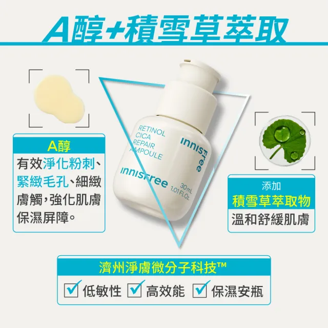 【INNISFREE】A醇淨膚超修護安瓶30ml-S.H.聯名限定版(去粉刺精華送7ml)