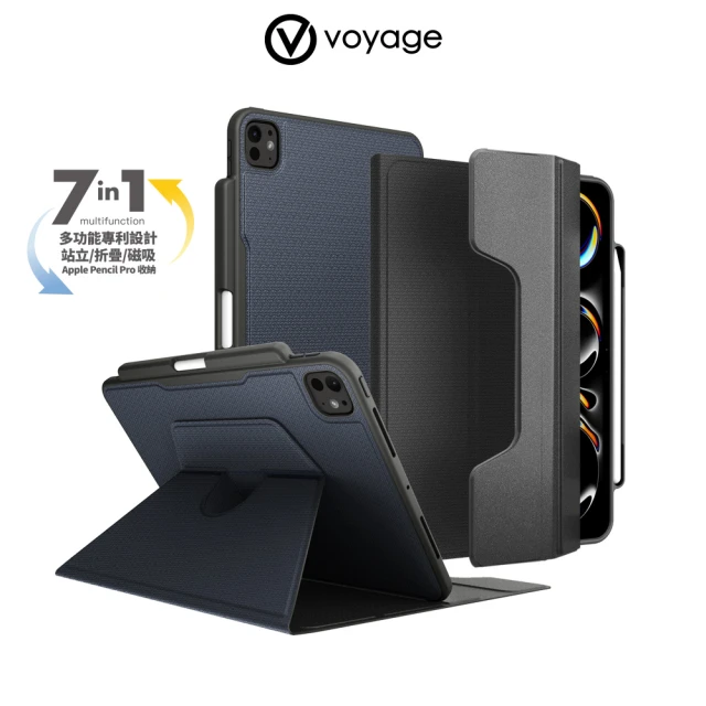 VOYAGE iPad Pro 13吋 M4 2024 磁吸式保護套 CoverMate Deluxe(七種使用模式任你調整！)