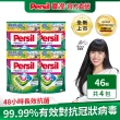 【Persil 寶瀅】三合一濃縮洗衣球/洗衣膠囊補充包46入X4/箱(強力洗淨/護色洗淨 抗菌抗臭)