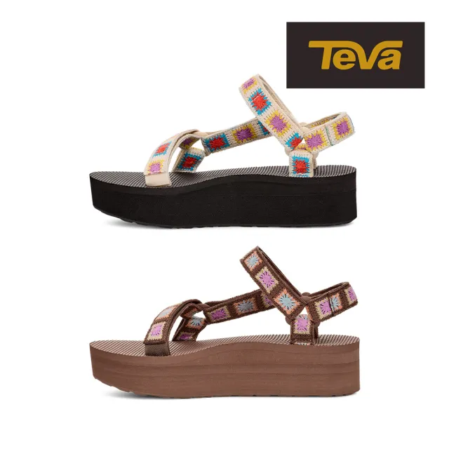 【TEVA】女涼鞋 鉤針編織厚底涼鞋 Flatform Universal Crochet 原廠(雙色任選)