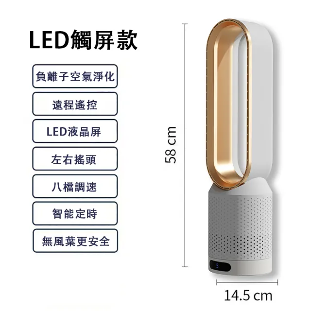 【諾譜思】20寸工業風扇 桌面扇 落地扇 無葉風扇(遙控式左右搖擺搖頭風扇)