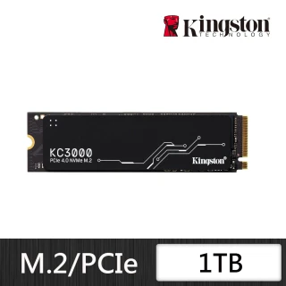 Kingston 金士頓 搭 128GB 隨身碟 ★ KC3000 1TB ssd固態硬碟 讀7000M/寫6000M(SKC3000S/1024G)