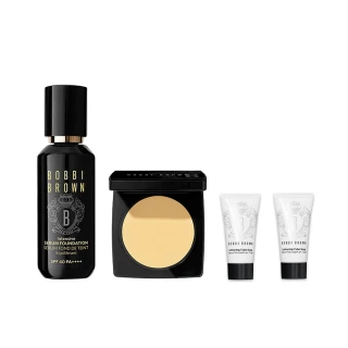 【Bobbi Brown 芭比波朗】輕隱毛孔柔焦蜜粉餅 9g+冬蟲夏草精華粉底 SPF40 PA++++ 30ml