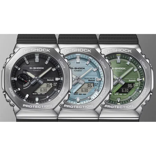 【CASIO 卡西歐】G-SHOCK 八角太陽能藍芽手錶 送禮 禮物 推薦(GBM-2100A-1A3)
