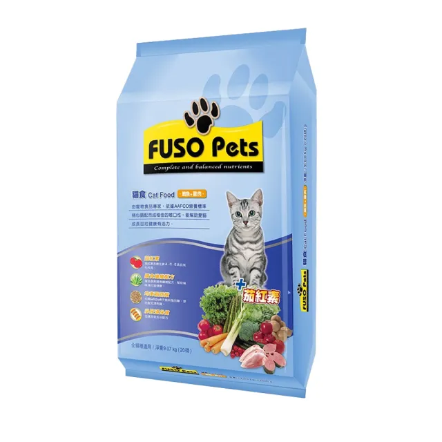 【福壽】FUSO Pets福壽貓食-鮪魚+雞肉口味 20磅（9.07kg）(福壽貓飼料 貓飼料 貓乾糧 貓食 寵物飼料 貓糧)