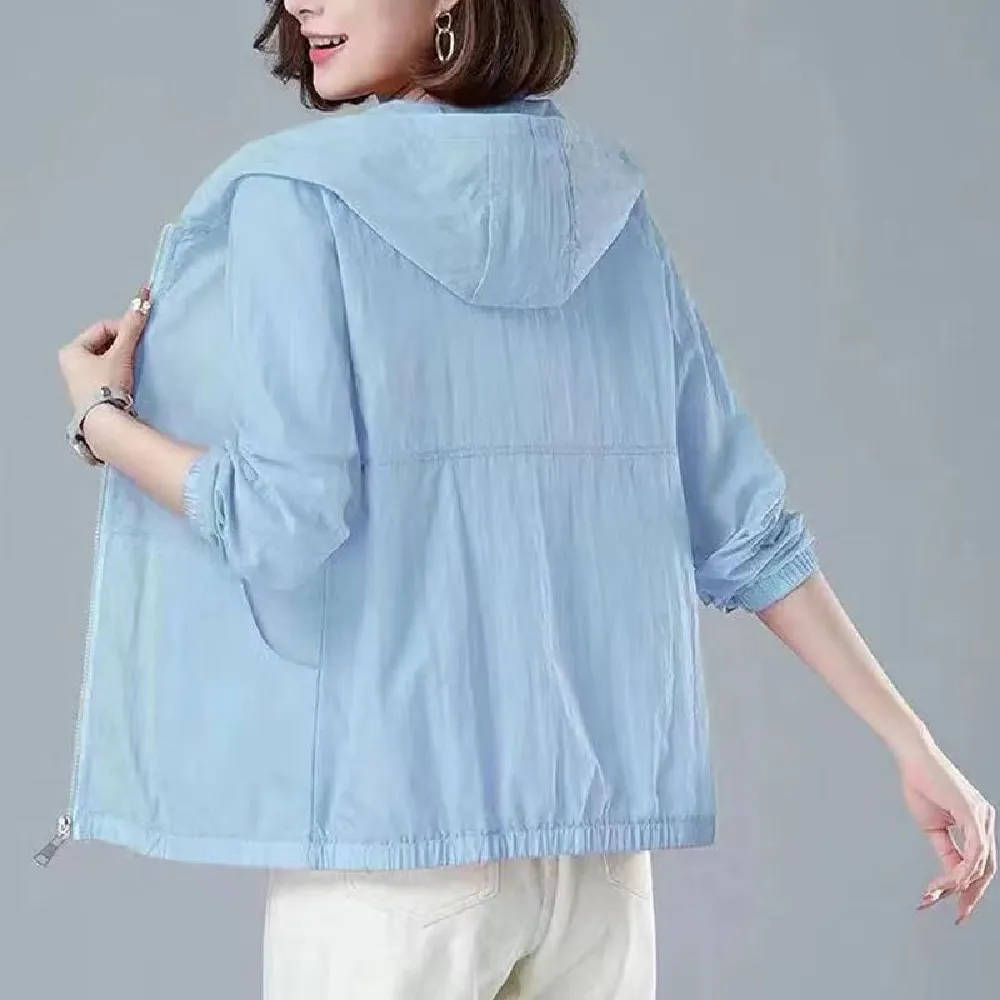 【LANNI 藍尼】★休閒輕薄連帽防曬外套(上衣/女裝/外套/夾克/休閒/正式/通勤)