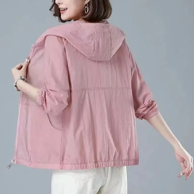 【LANNI 藍尼】★休閒輕薄連帽防曬外套(上衣/女裝/外套/夾克/休閒/正式/通勤)