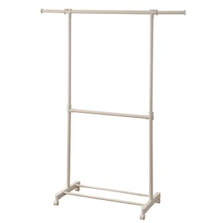 【NITORI 宜得利家居】伸縮吊衣桿 EX單桿雙層 HT2c MO(伸縮吊衣桿 伸縮 吊衣桿 HT2c)