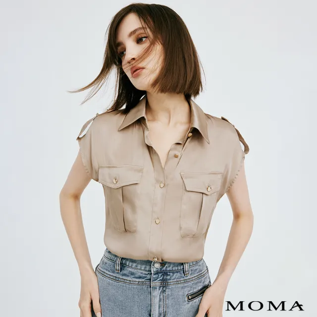 【MOMA】氣質微絲光襯衫(三色)