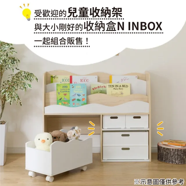 【NITORI 宜得利家居】◆網購限定 兒童收納架 收納盒5件組 MIA2 M WH N INBOX W(兒童收納架)