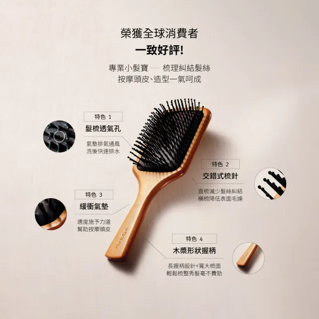 【AVEDA】隨行按摩梳(蓬鬆髮小幫手 頭皮按摩)